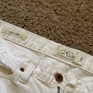 Lucky brand size 8 Laguna style cut off white jean short
